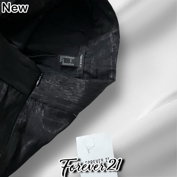 New Forever 21 Satin Split-Hem Palazzo Pants Black - Picture 8 of 10